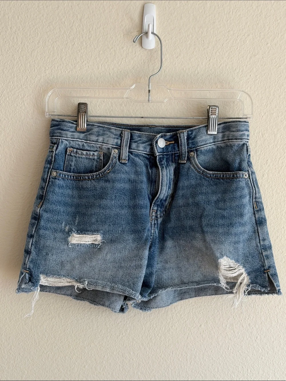 Old Navy Distressed Blue Denim Cutoff Shorts